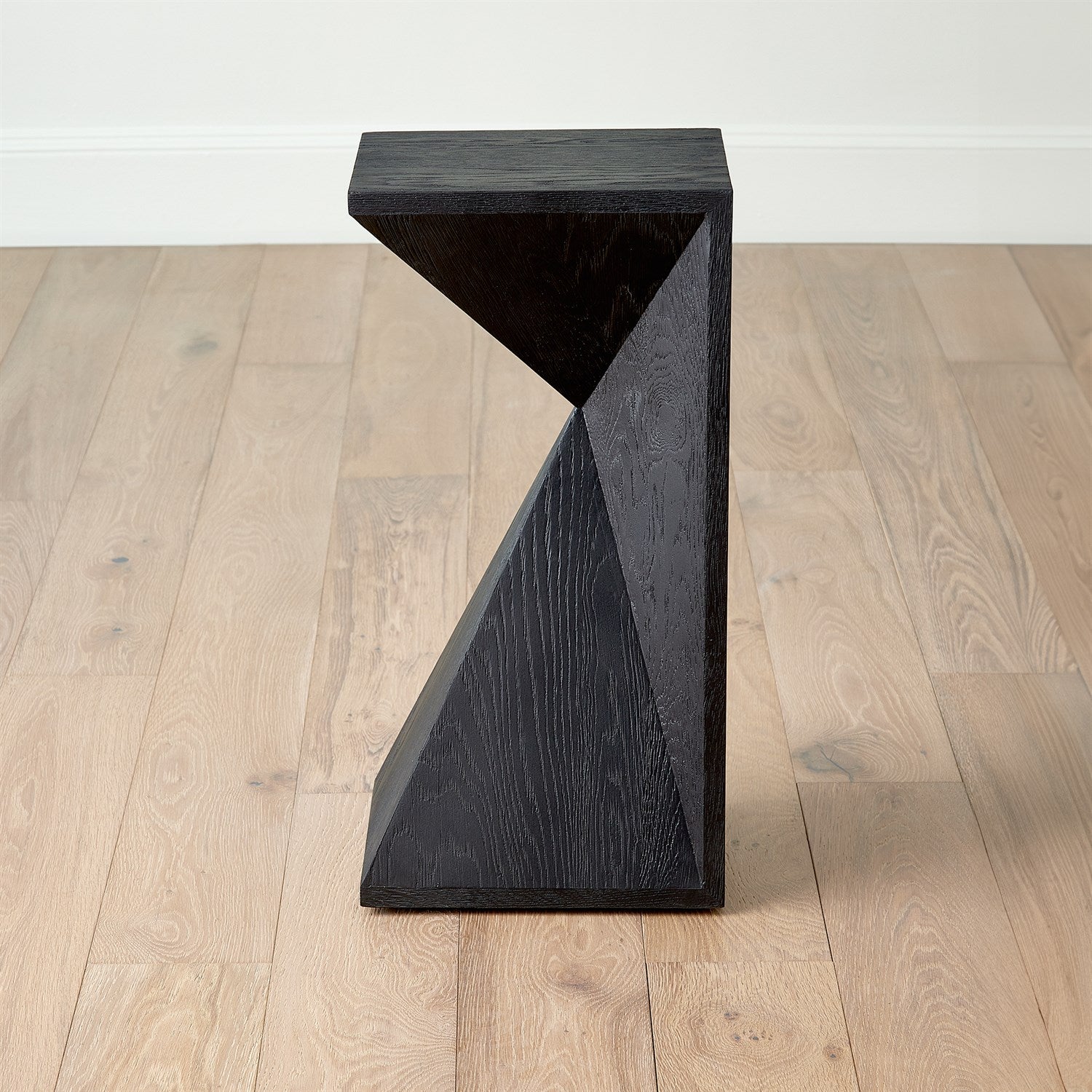 Asymmetrical Angle Side Table - Blackened Oak - Grats Decor Interior Design & Build Inc.