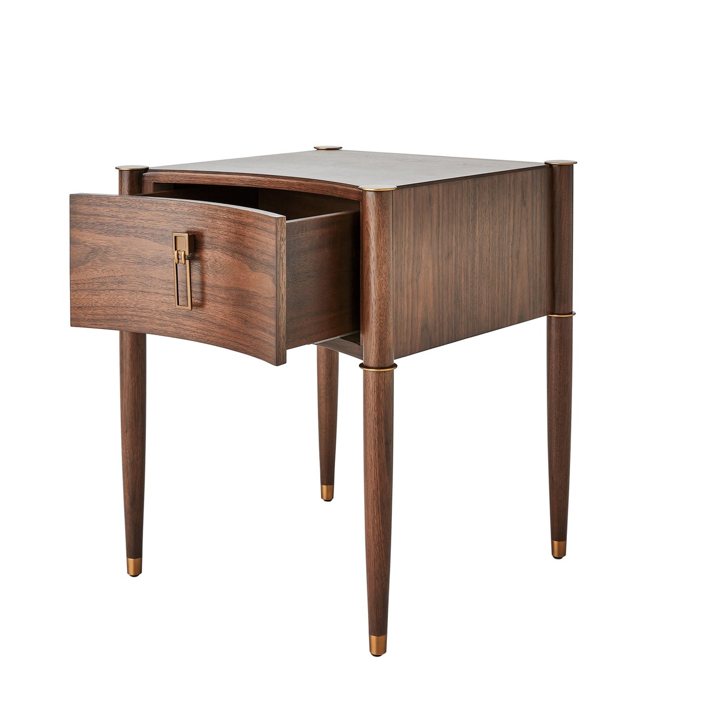 Triple Curve Side Table - Walnut