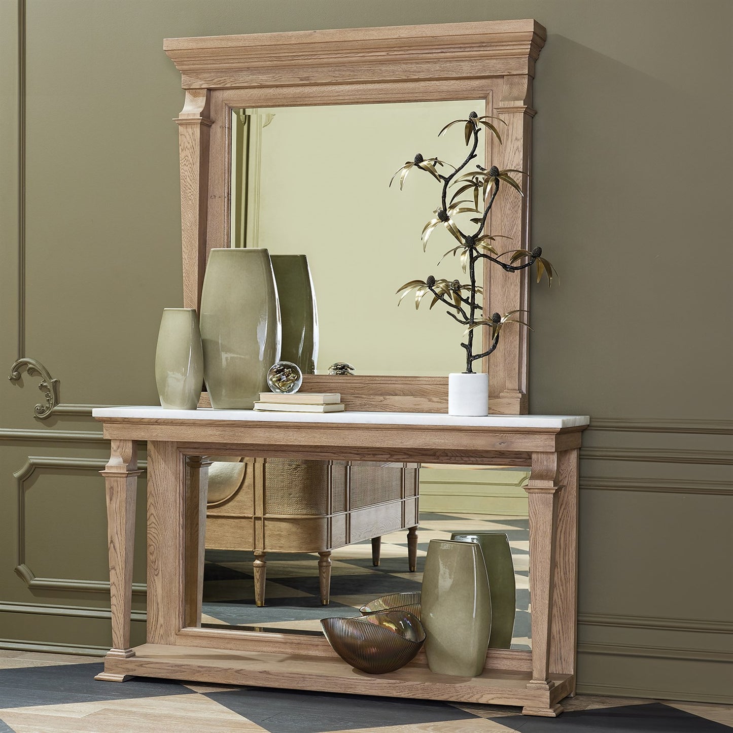 Josephine Mirror - Bleached Oak