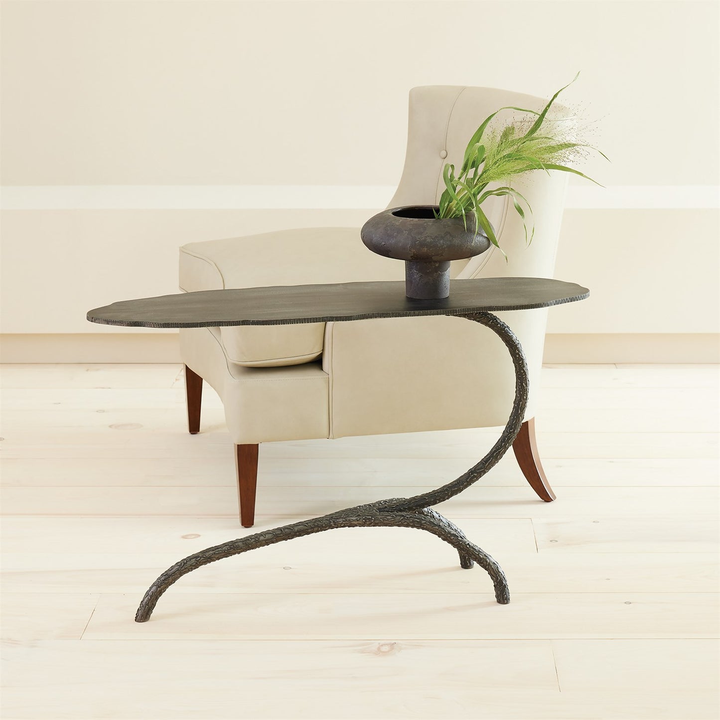 Forest Blossom Side Table - Natural Iron