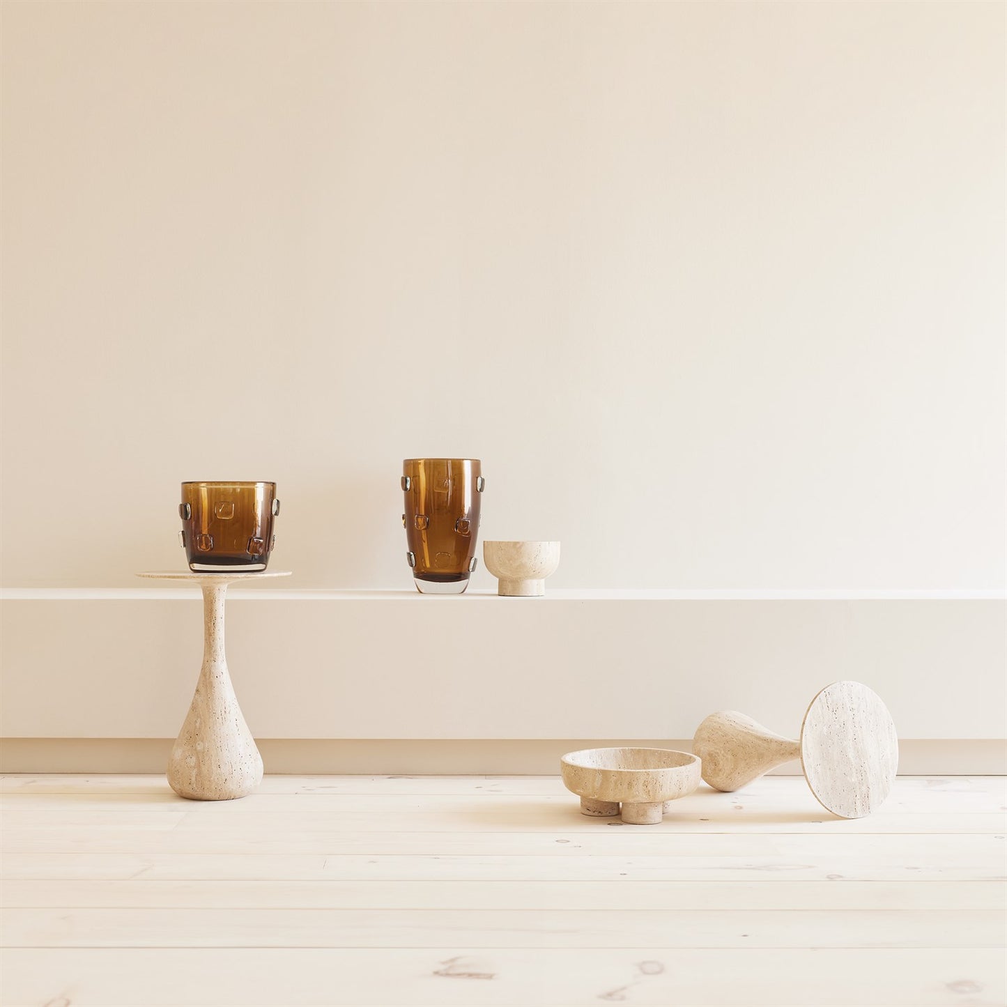 Dea Table - Travertine - 2 Sizes