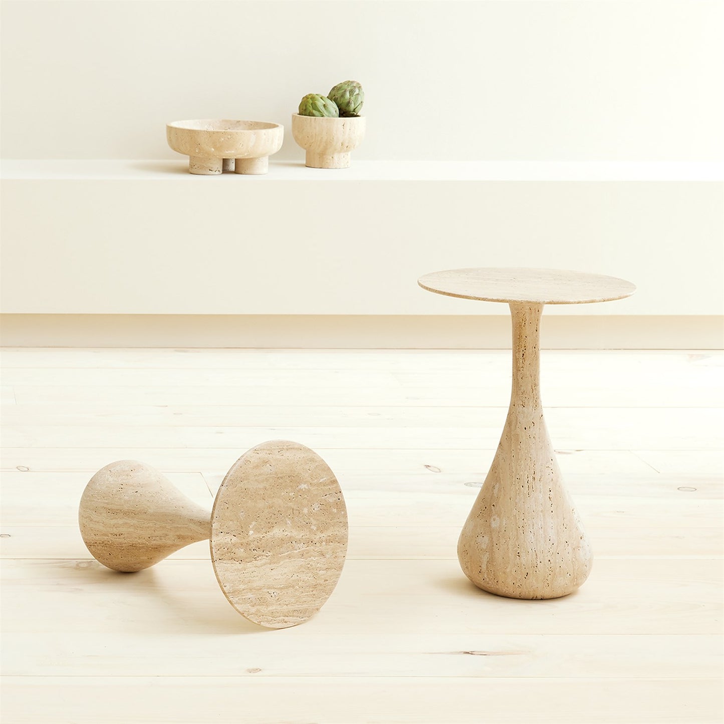 Dea Table - Travertine - 2 Sizes