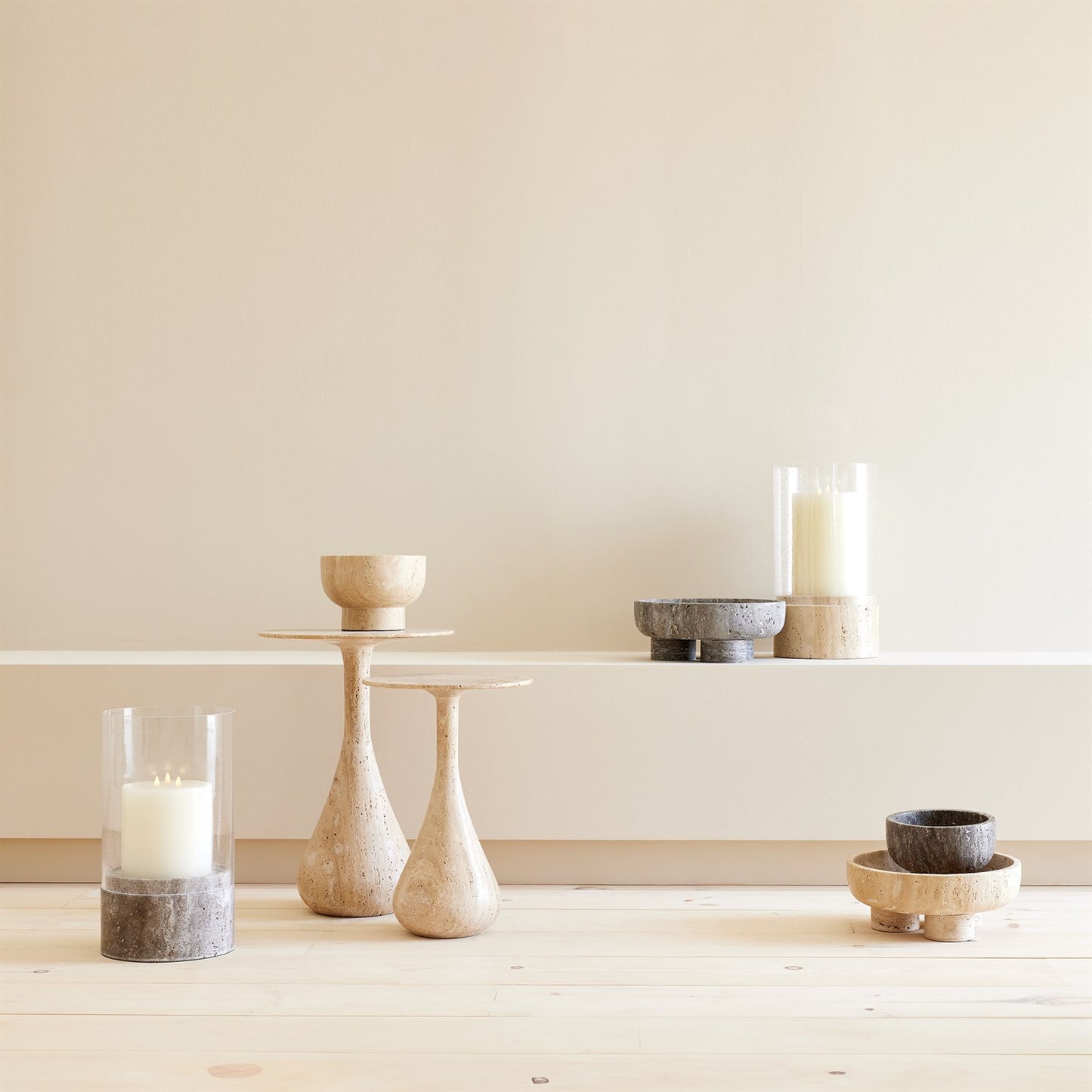 Dea Table - Travertine - 2 Sizes