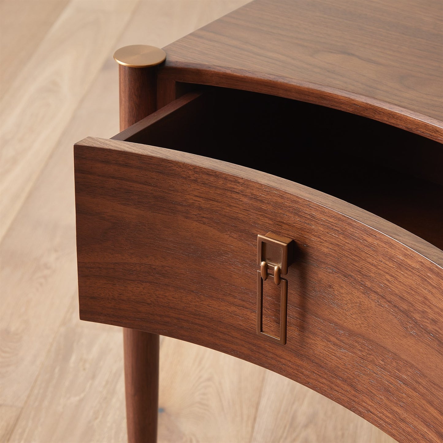 Triple Curve Side Table - Walnut