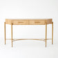 Breakfront Console - Natural/ Gold