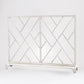 Chinoise Fret Fireplace Screen - Nickel