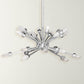 Quartz Burst Chandelier - Satin Nickel