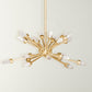 Quartz Burst Chandelier - Satin Brass