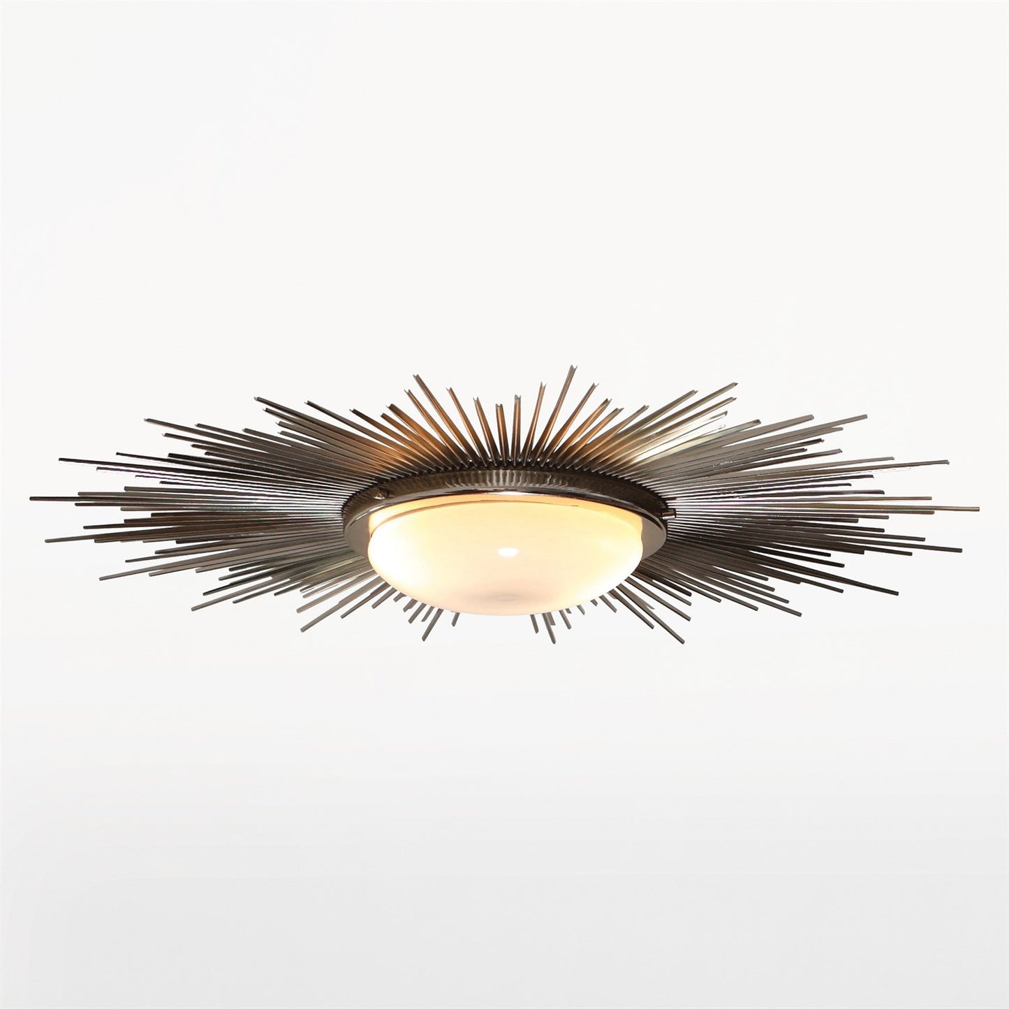 Sunburst Light Fixture - Nickel - Grats Decor Interior Design & Build Inc.