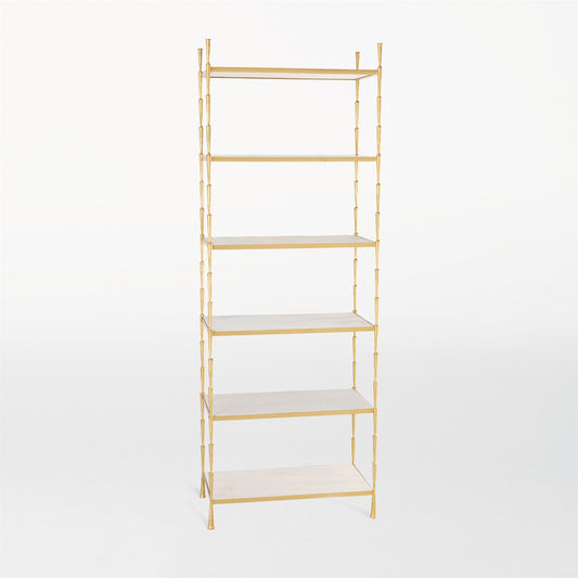 Spike 29"W x 80"H Etagere - Brass