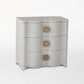 Toile 28"W Linen Bedside Chest - Cream
