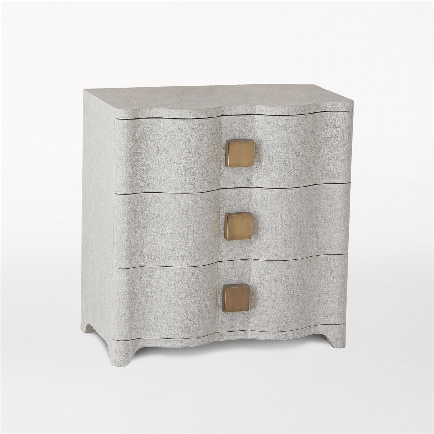 Toile 28"W Linen Bedside Chest - Cream