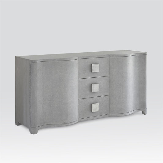 Toile 66"W Linen Credenza - Grey