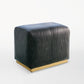 Forest Ottoman - Charcoal Leather