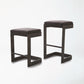 Regan Barstool / Counterstool - Graphite/ Black Leather