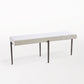 Laforge Bench- Natural Iron w/Muslin Cushion