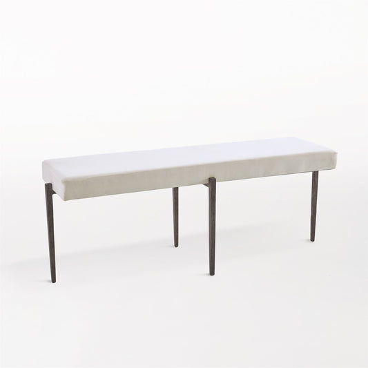 Laforge Bench- Natural Iron w/Muslin Cushion