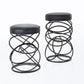 Ring Counter Stool - Black Leather - Grats Decor Interior Design & Build Inc.