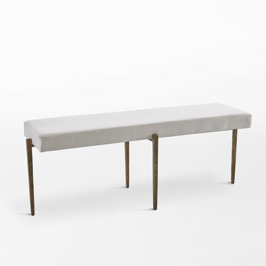 Laforge Bench - Antique Gold w/Muslin Cushion