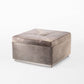 Metro Square Storage Ottoman - Hair on Hide - Grey