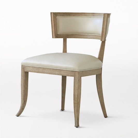 Klismos Chair-Beige Leather