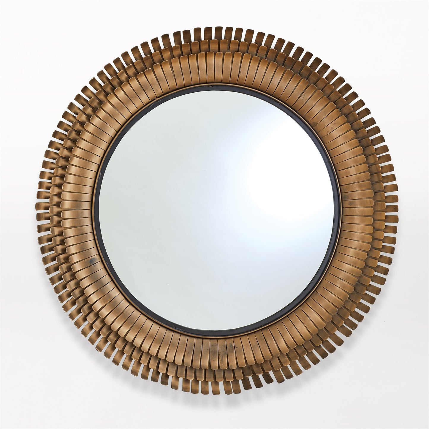 Layered Sunburst Wall Mirror - Antique Gold