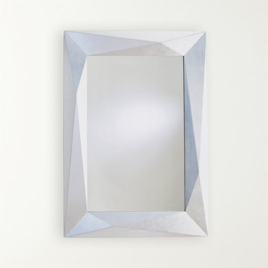 Angular Mirror - Silver Leaf