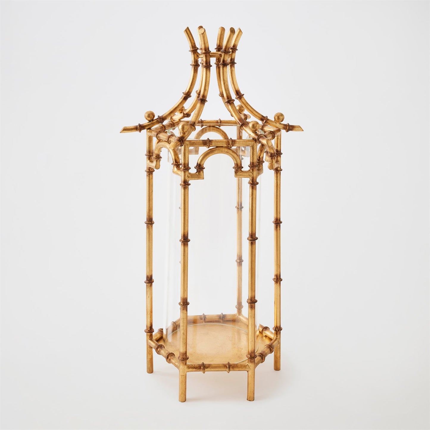 Bamboo Hurricane - Gold Leaf - Lg - Grats Decor Interior Design & Build Inc.