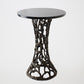 Perforated Side Table - Bronze/ Black Marble