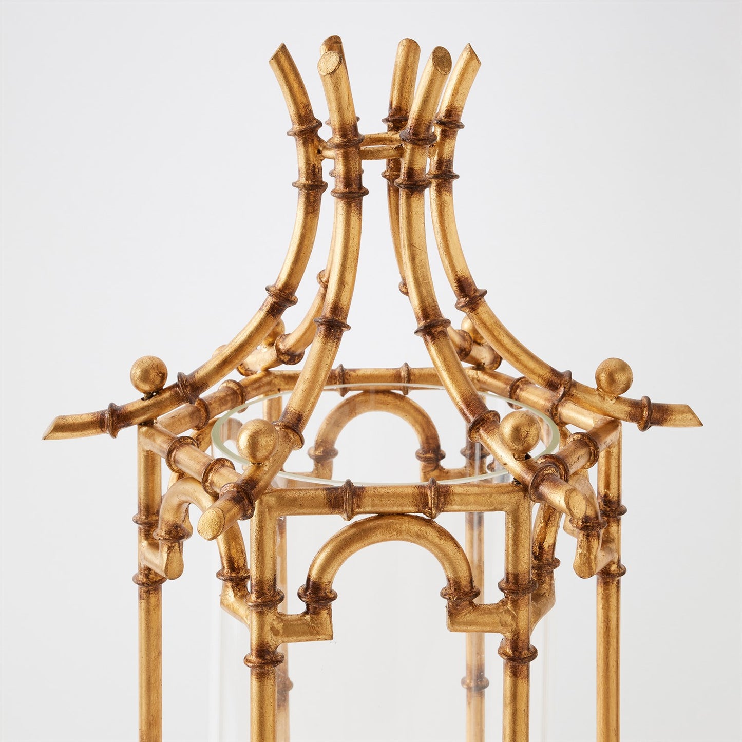 Bamboo Hurricane - Gold Leaf - Lg - Grats Decor Interior Design & Build Inc.
