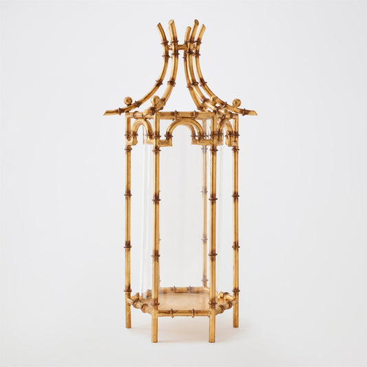 Bamboo Hurricane - Gold Leaf - Lg - Grats Decor Interior Design & Build Inc.