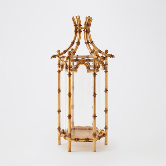 Bamboo Hurricane - Gold Leaf - Sm - Grats Decor Interior Design & Build Inc.