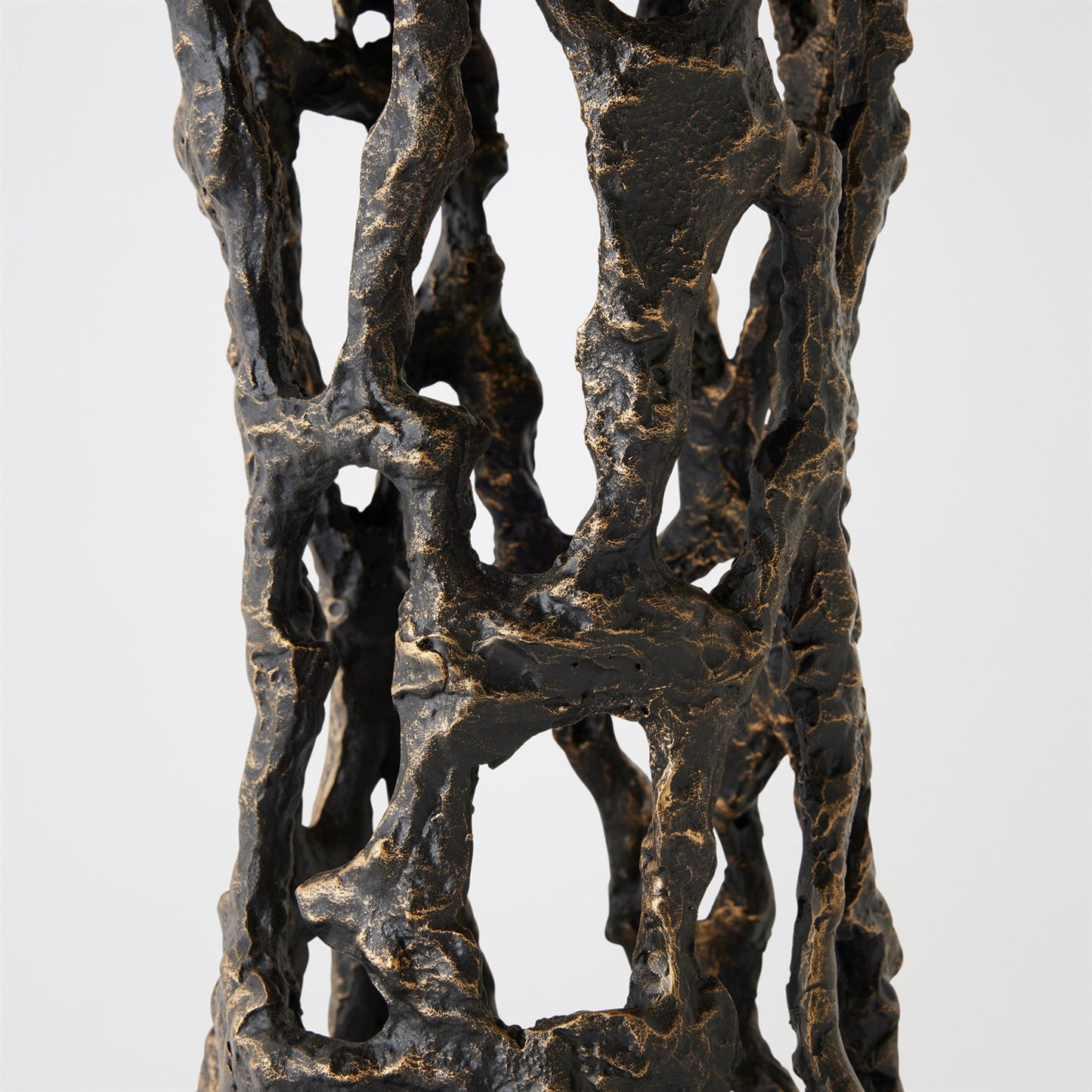 Perforated Side Table - Bronze/ Black Marble