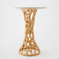 Perforated Side Table - Gold Leaf/ White Mable