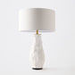 Chiseled Ceramic Lamp - White - Grats Decor Interior Design & Build Inc.