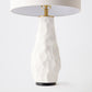 Chiseled Ceramic Lamp - White - Grats Decor Interior Design & Build Inc.