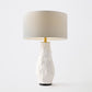 Chiseled Ceramic Lamp - White - Grats Decor Interior Design & Build Inc.