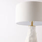 Chiseled Ceramic Lamp - White - Grats Decor Interior Design & Build Inc.
