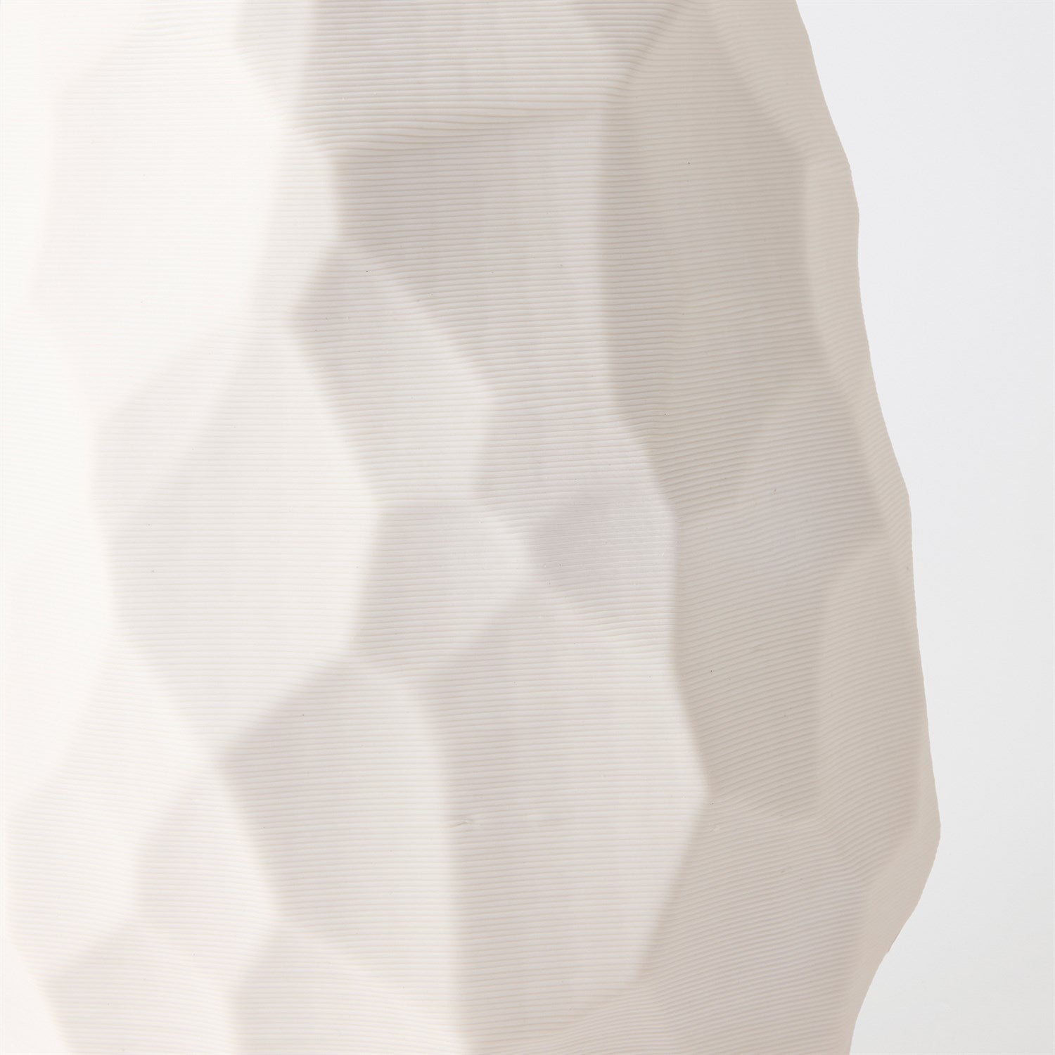 Chiseled Ceramic Lamp - White - Grats Decor Interior Design & Build Inc.