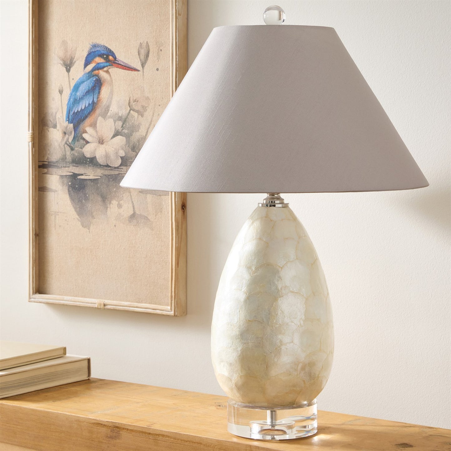 Abalone Shell Scaled Lamp - Gray - Grats Decor Interior Design & Build Inc.