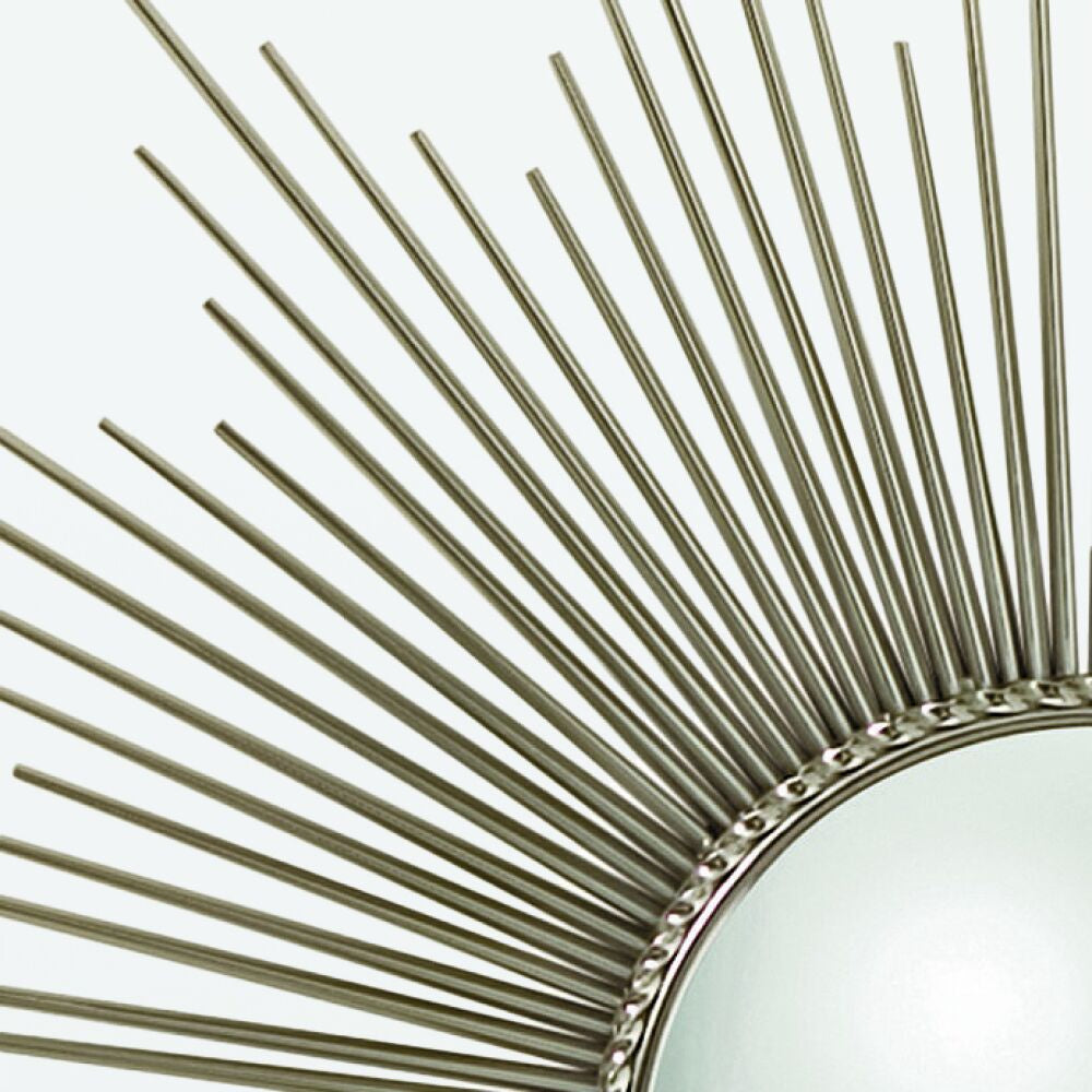 Sunburst 40"Dia Mirror - Nickel