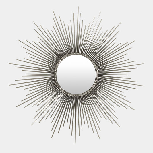 Sunburst 40"Dia Mirror - Nickel