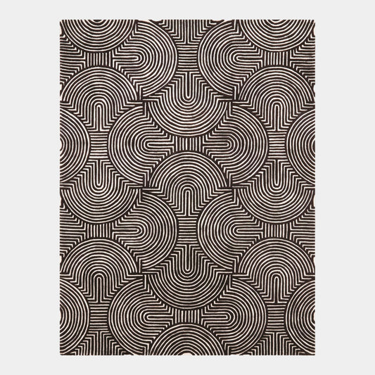Arches Rug-Black/Ivory - 5 Sizes