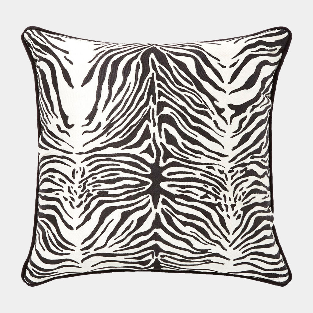 Zebra Pillow-White and Black