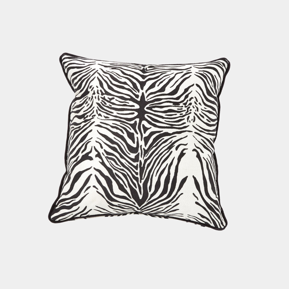 Zebra Pillow-White and Black