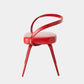 Pelle Curved Chair - Deep Red