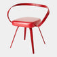 Pelle Curved Chair - Deep Red