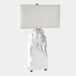Honnold Chiseled Block Lamp-Matte White