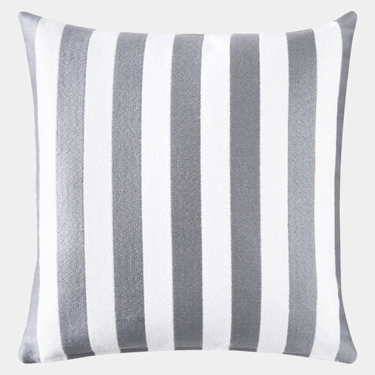 Palermo Stripe Pillow-Gray/White - Grats Decor Interior Design & Build Inc.