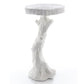 Faux Bois Table - White - Grats Decor Interior Design & Build Inc.